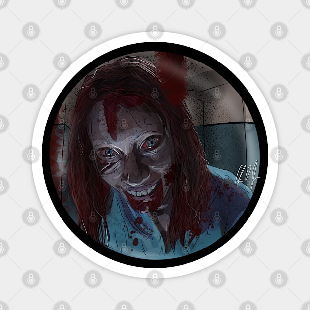 Evil Dead Rise: Peephole Magnet by 51Deesigns